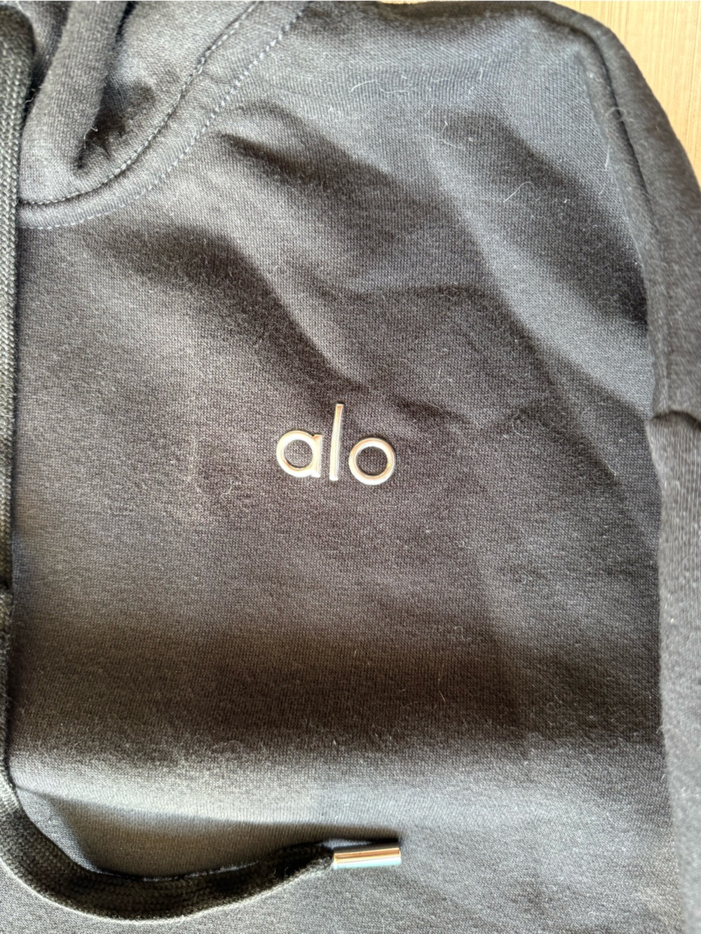 ALO Yoga Black Straight Leg Pants & Hoodie Set - Picture 6 of 11